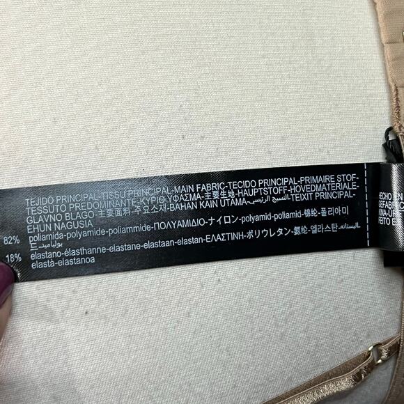 Zara Bralette Womens 32B Tan Floral Lace Strappy Romantic Sultry Lingerie Flirty - Picture 8 of 9